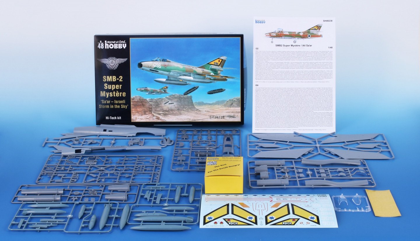 Special Hobby 1/48 Dassault SMB-2 Super Mystere 'Sa'ar " Israeli Storm in the Sky' Kit + Book # 48238B