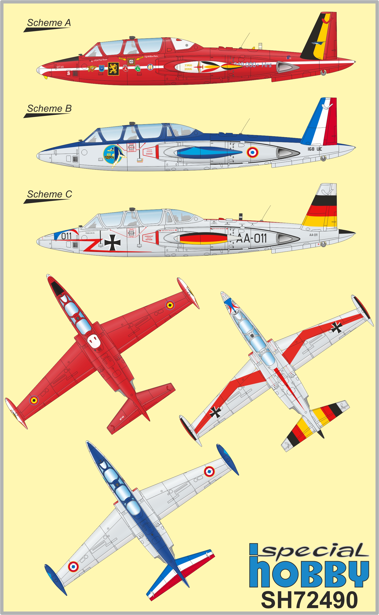  Special Hobby 1/72 Fouga CM.170 Magister 'Acrobatic Teams' # 72490