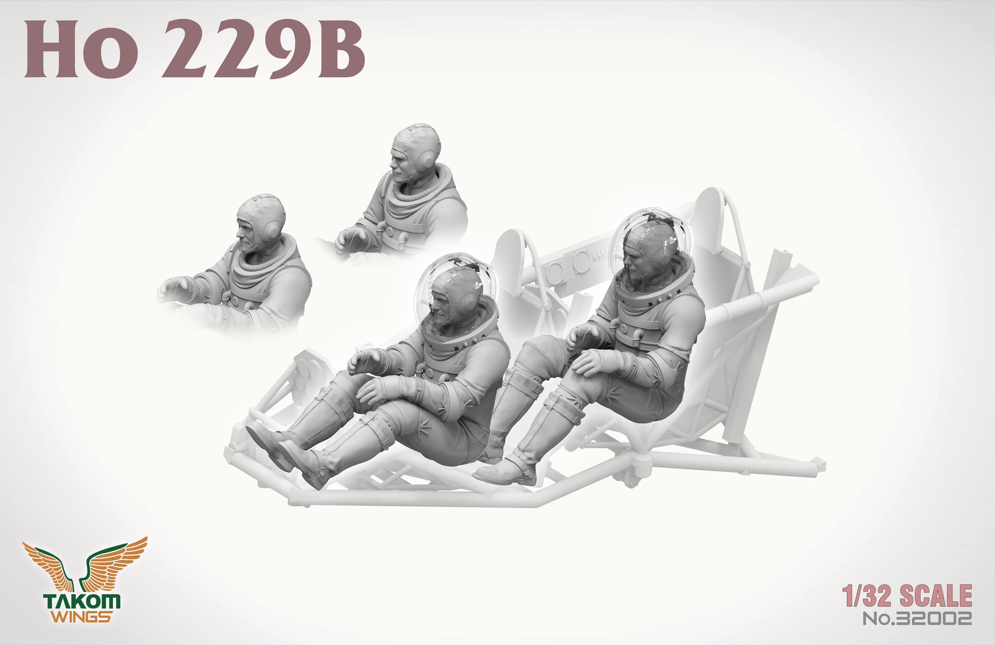 Takom 1/32 Horten Go-229B with 2 Seated Figures # 32002