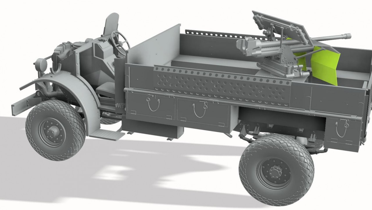 Thunder Models 1/35 LRDG CMP F30 Truck with 37mm MK.I Bofors Gun # 35306