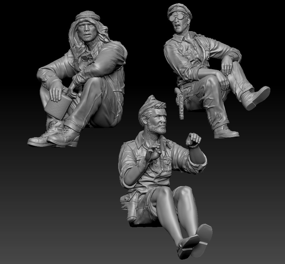 Thunder Models 1/35 LRDG Figure Set 1 # 35001