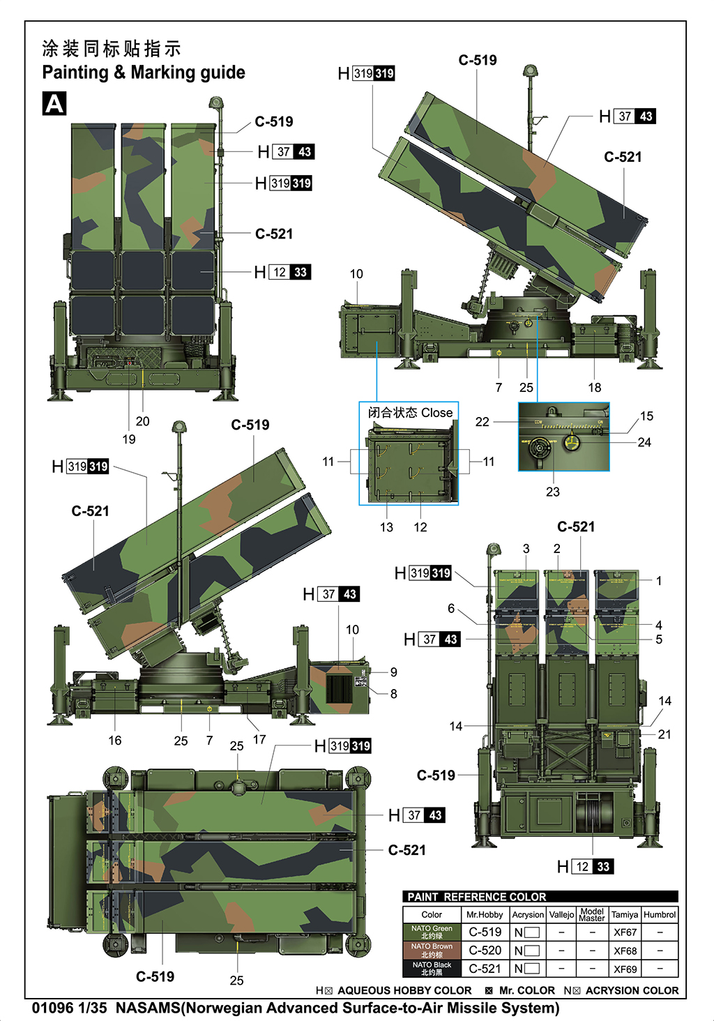 Trumpeter 1/35 NASAMS Norwegian Advanced Surface-to-Air Missile System # 01096