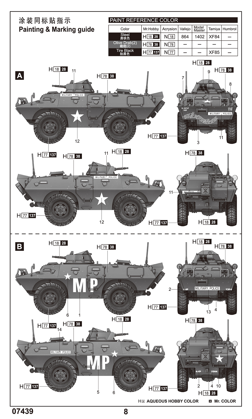 Trumpeter 1/72 US M706 Cadillac Gage Commando Armoured Car in Vietnam # 07439