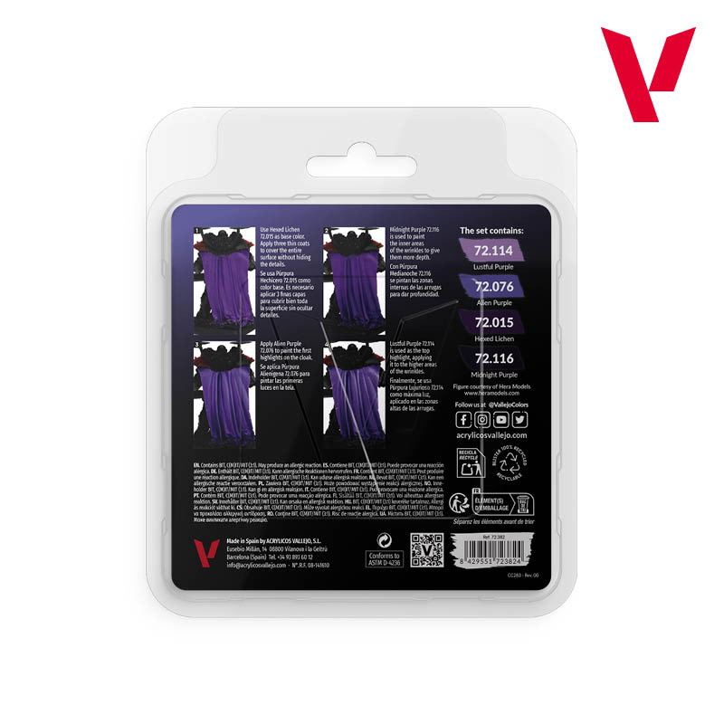 Vallejo Game Color Set Purple Colours (x4) # 72382