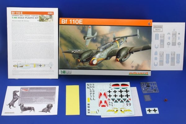 Eduard kits 1/48 Messerschmitt Bf 110E Reedition of Eduard tool kit PE set included, decals # 8203