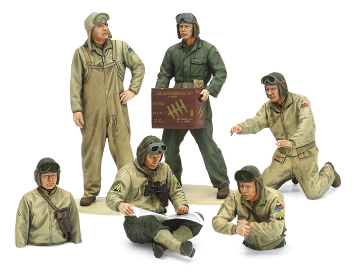 Tamiya 1/35 US Tank Crew Set - European Theater # 35347- Plastic Model Figures