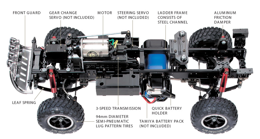 Tamiya 1/10 RC Toyota Tundra Highlift - 4x4-3SPD # 58415