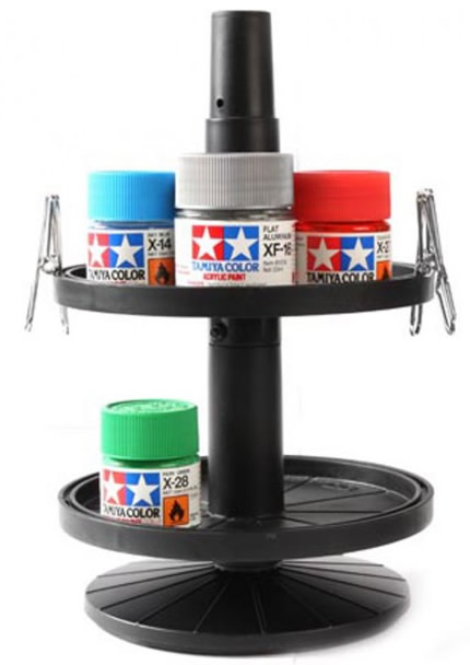 Tamiya Bottled Paint Stand - w/4 Alligator Clips # 74077