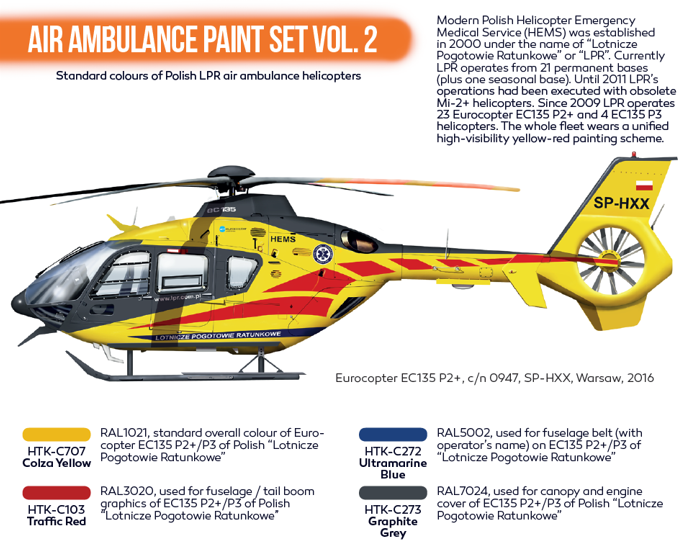 Hataka Air Ambulance (HEMS) Paint Set vol. 2 # CS79