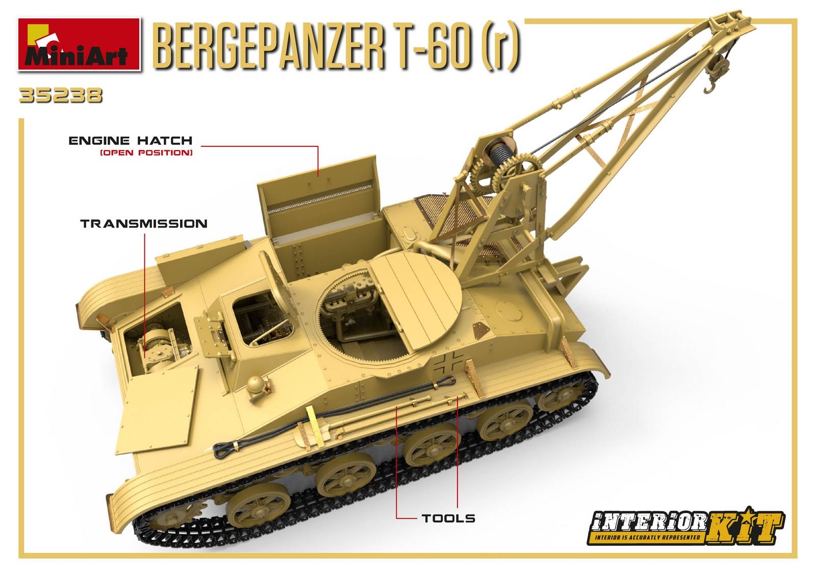 Miniart 1/35 Bergepanzer T-60 (r) Interior Kit # 35238