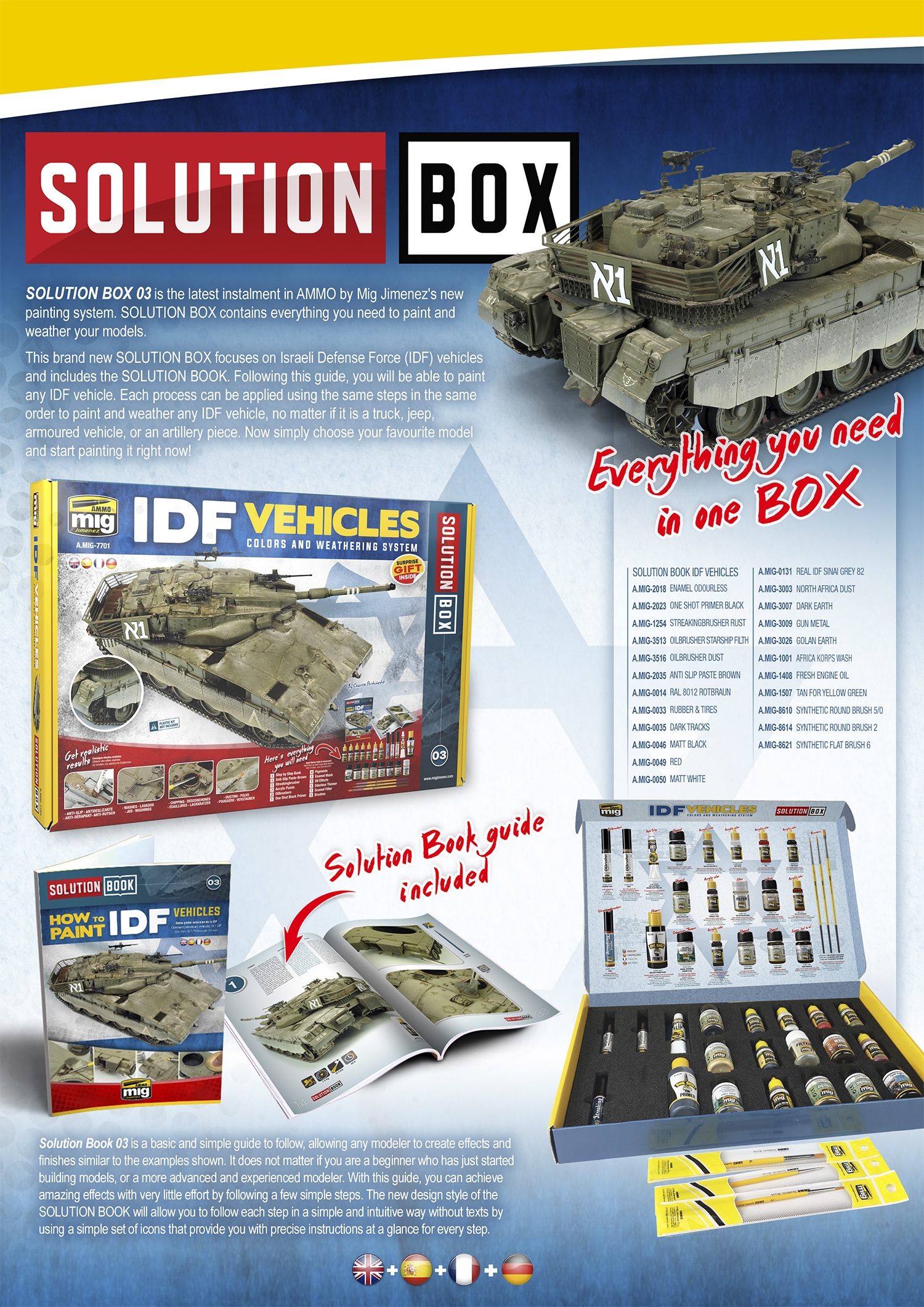 Ammo By Mig Jimenez IDF Vehicles Solution Box # 7701