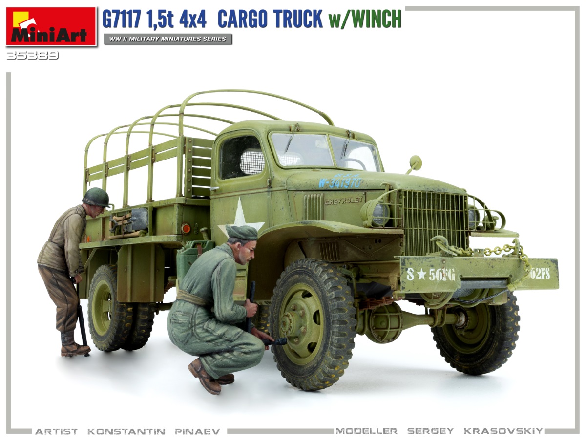 Miniart 1/35 1.5t 4x4 G7117 Cargo Truck w/ Winch # 35389