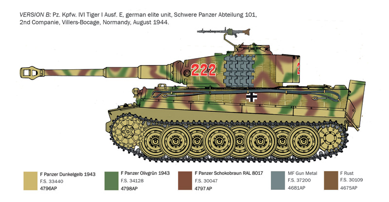 Italeri 1/35 Pz.Kpfw.VI Tiger I Ausf.E Late Production # 6754