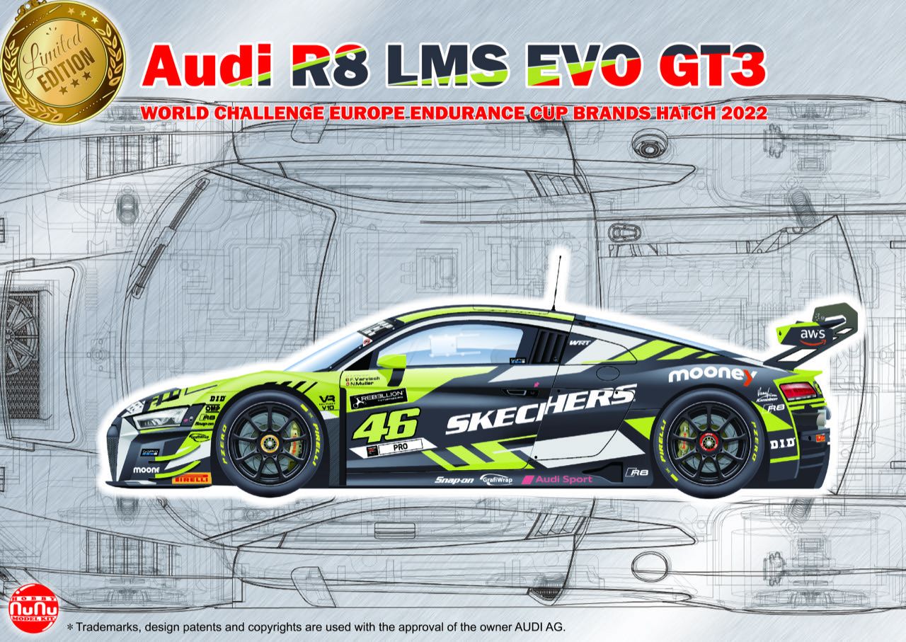 NuNu 1/24 Audi R8 LMS EVO GT3 World Challenge Europe Endurance Cup 2022 # 24044