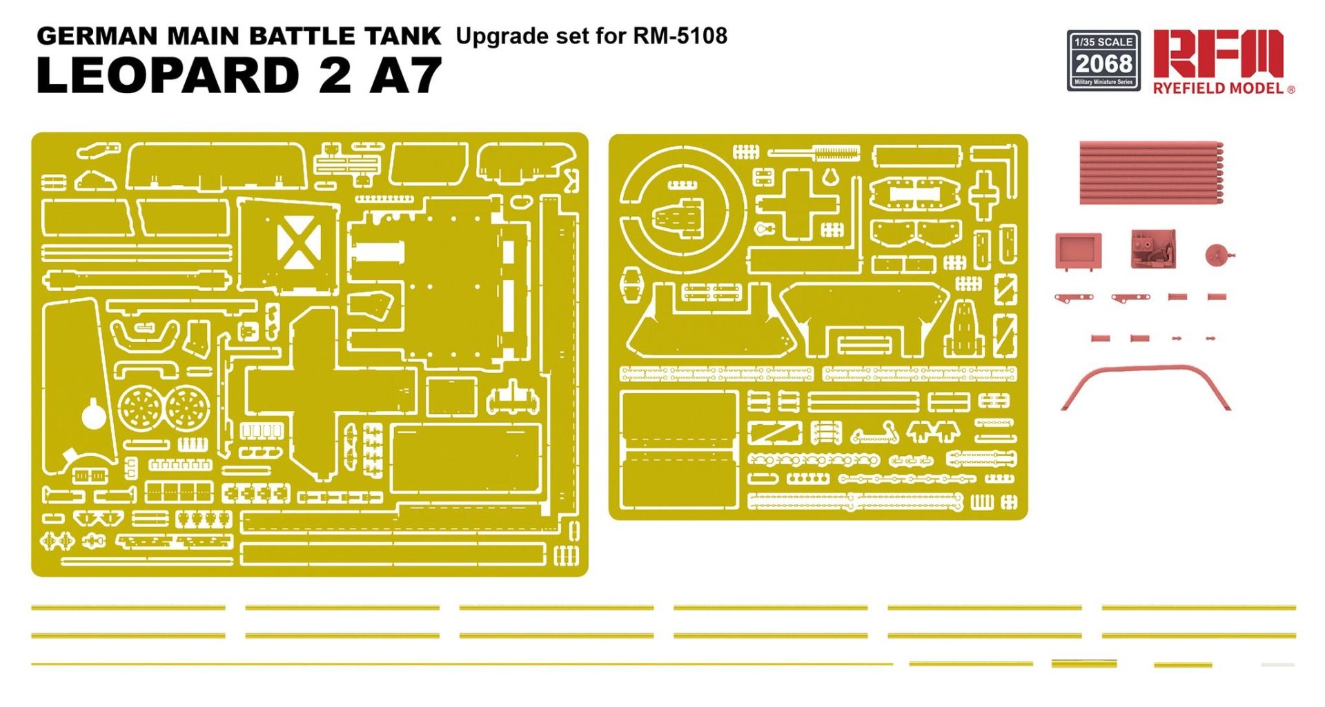 Rye Field Models 1/35 Upgrade set for RM5108 Leopard 2A7 # 2068