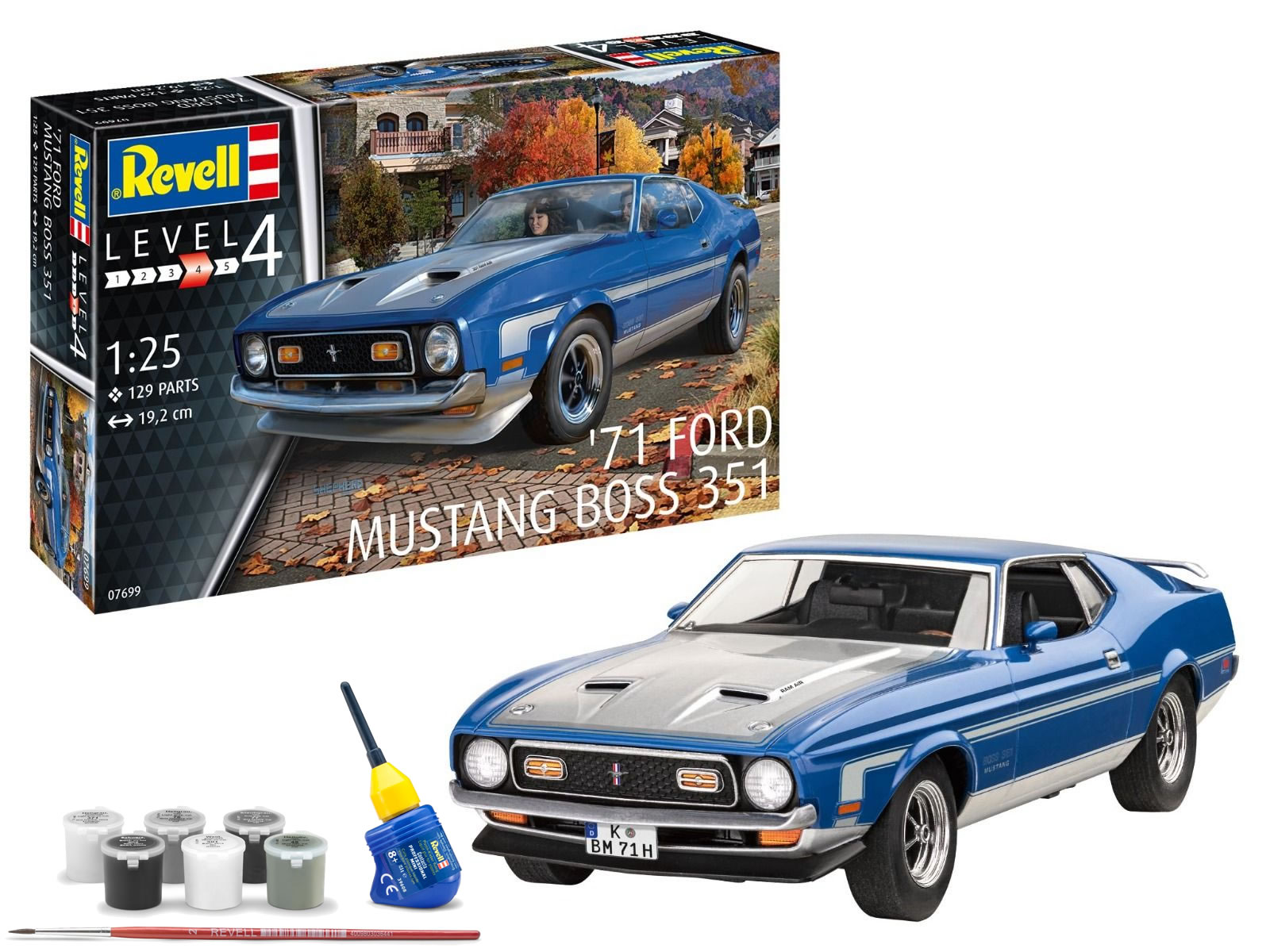 Revell 1/25 '71 Ford Mustang Boss 351 Model Set # 67699